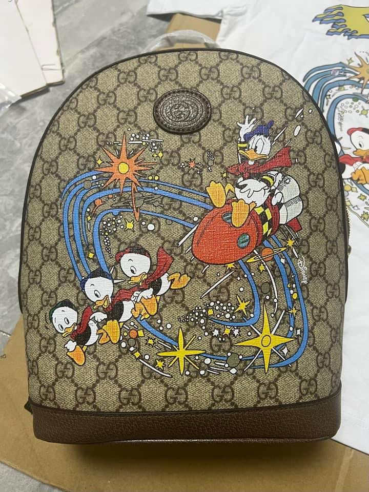 Gucci Donald Duck Book Bag and Hat set