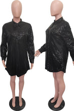 Load image into Gallery viewer, Sequins Long Dressy Solid Shirt
