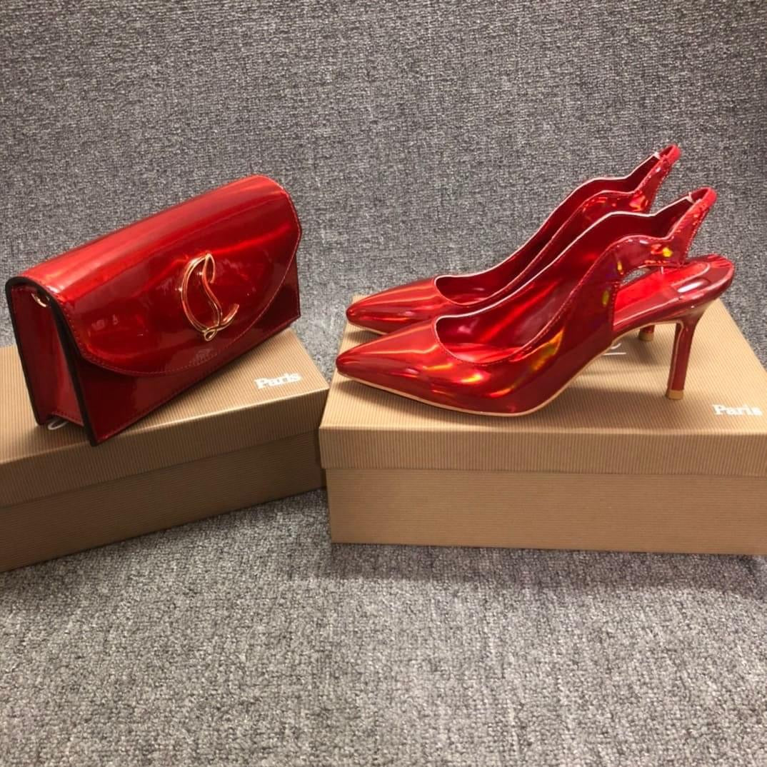 Christian Louboutins w/ matching purse