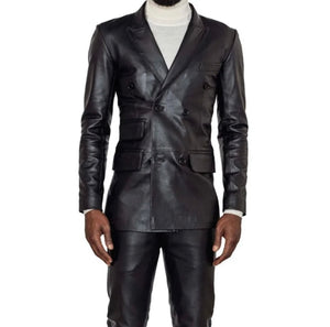 Custom Made Men Leather Suit