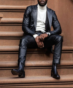 Custom Made Men Leather Suit