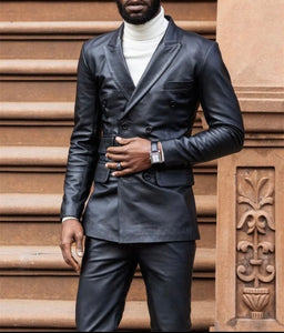 Custom Made Men Leather Suit