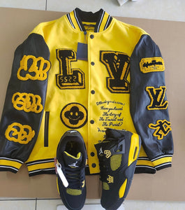 Louis Vuitton Letterman Jacket w/Jordan 4’s
