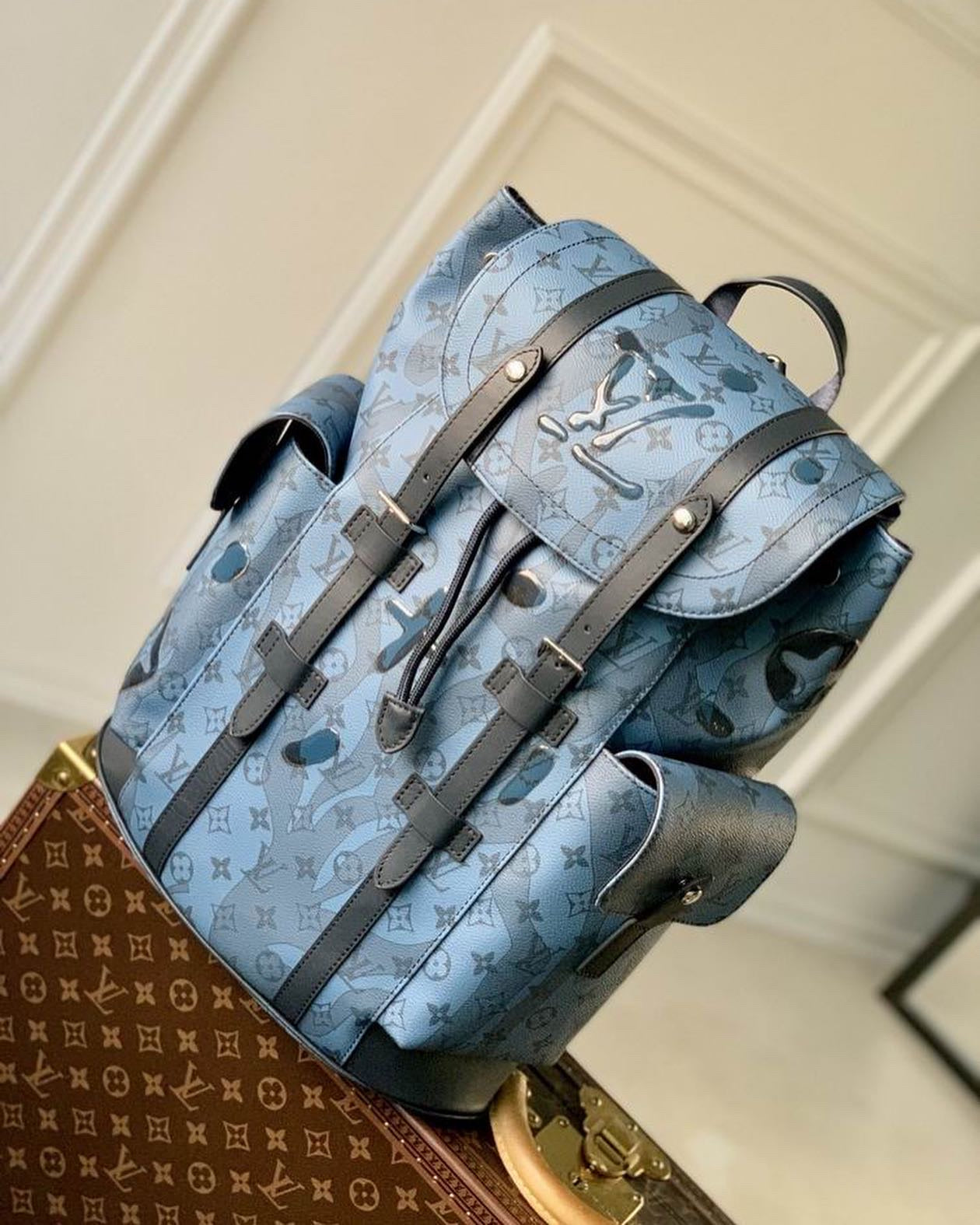 Light Blue LV Book Bag