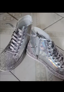 Rhinestones High top Men sneakers