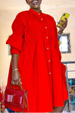 Load image into Gallery viewer, E SHOW SOLID DRESSES LONG SLEEVE
