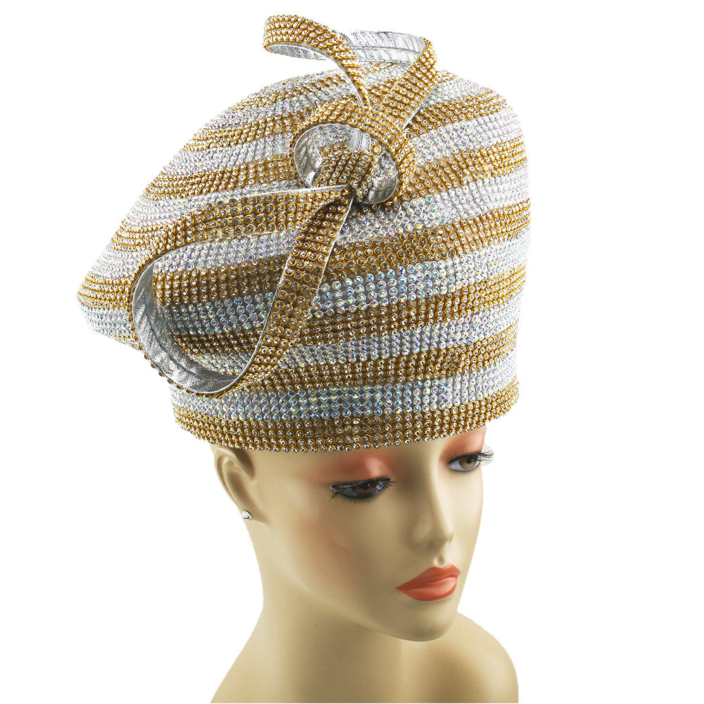 Silver and Gold Rhinestone Beehive