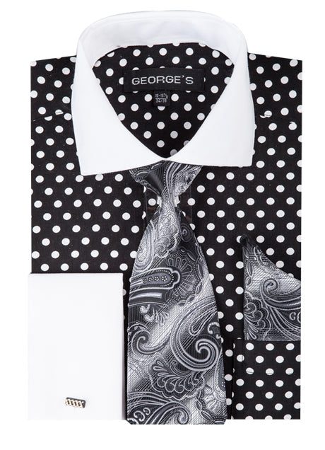 Poka-Dot Dress Shirt