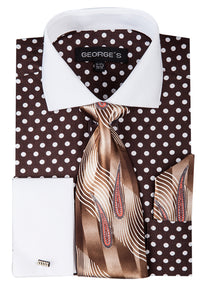 Poka-Dot Dress Shirt