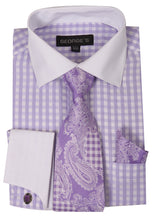 Load image into Gallery viewer, Checkered shirt with tie
