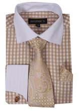 Load image into Gallery viewer, Checkered shirt with tie
