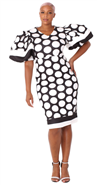 For Her 81942 Print Scuba Knit Dress