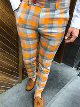 Load image into Gallery viewer, Spring Pattern Circle Printing Pants Business Men Casual Buttoned Design Suit Pants Autumn Pocket Man Leggings Trousers
