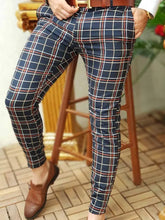 Load image into Gallery viewer, Spring Pattern Circle Printing Pants Business Men Casual Buttoned Design Suit Pants Autumn Pocket Man Leggings Trousers
