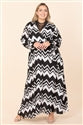 Karen T Designs 5155 Mock Wrap Print Dress