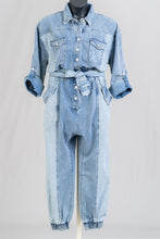 Load image into Gallery viewer, L&#39;atiste by Army PLJ21240X Two Tone Denim PlusSize Jumpsuit
