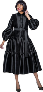 Terramina Belted Tiered Skirt Dress