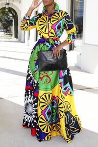 MULTI MAXI DRESSES LONG SLEEVE