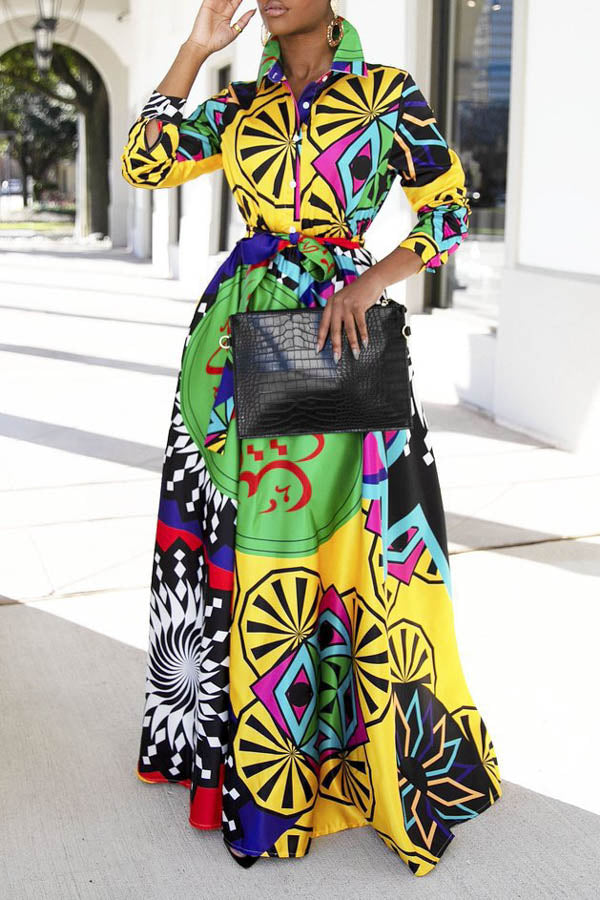 MULTI MAXI DRESSES LONG SLEEVE