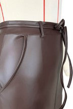 Load image into Gallery viewer, SKIRTS SOLID COLOR FAUX LEATHER
