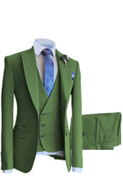 Load image into Gallery viewer, Men&#39;s Suit 3 Pieces Slim Fit Formal Prom Tuxedos Jacket for Groomsmen(Blazer+Vest+Pant)
