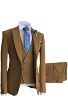Load image into Gallery viewer, Men&#39;s Suit 3 Pieces Slim Fit Formal Prom Tuxedos Jacket for Groomsmen(Blazer+Vest+Pant)

