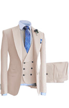 Load image into Gallery viewer, Men&#39;s Suit 3 Pieces Slim Fit Formal Prom Tuxedos Jacket for Groomsmen(Blazer+Vest+Pant)

