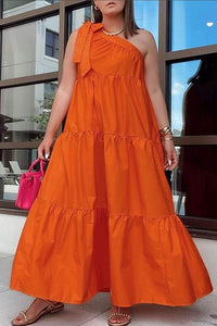Dresses Sleeveless One Off Shoulder